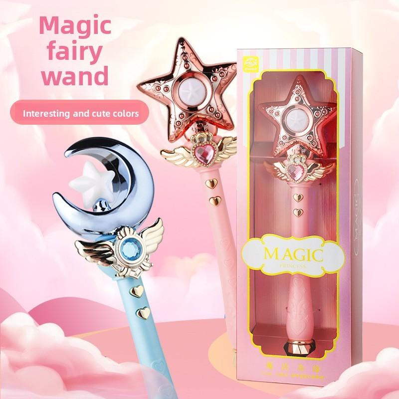 Princess Fairy Star And Moon Magic Wand With Light And Sound For Girls Playroom Decor