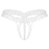 Mens Frilly Lace Thongs Bowknot Elastic Waistband G-string T-back Lingerie