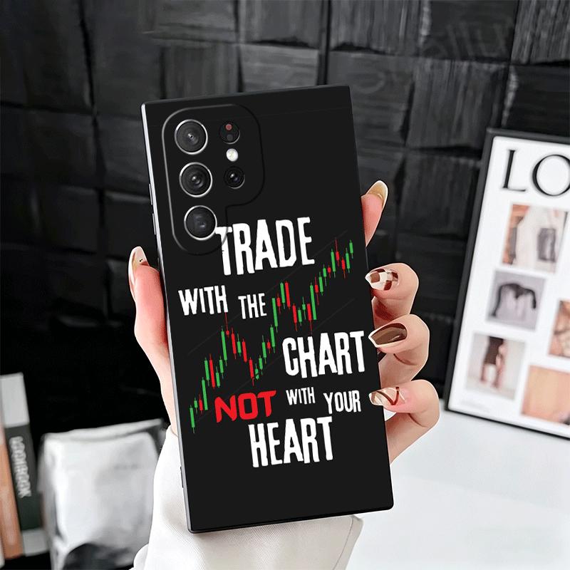 Day Trader Forex Day Trading Soft Phone Case for Samsung Galaxy S26 S25 Edge S24 Ultra S23 Plus S22 S21 FE S20 Black Cover Back
