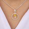 Yellow Cat's Eye Gemstone 925 Sterling Silver Jewelry Partywear Pendant 1.2" For Her PP-68-38