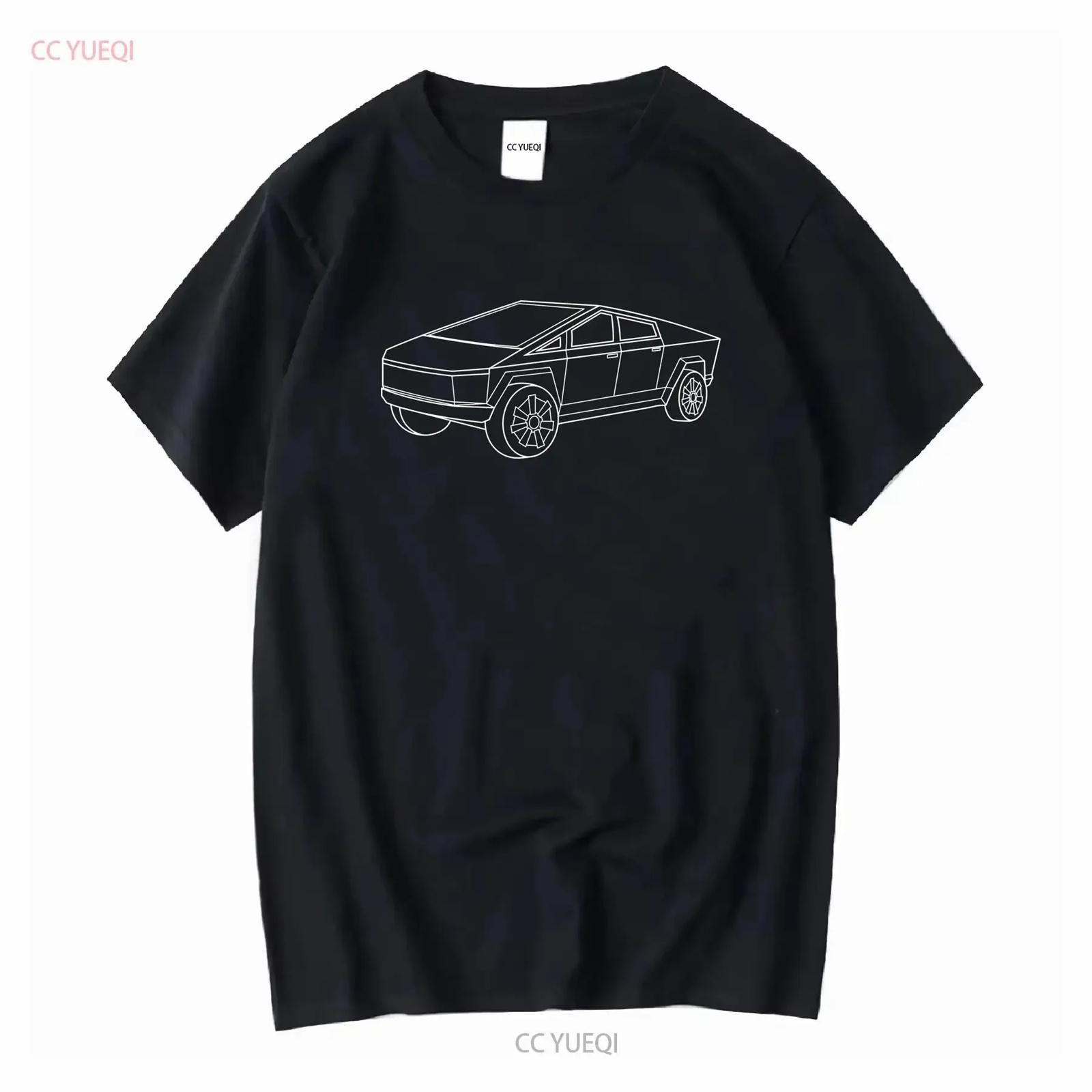 CyberTrucks Line Art Futuristic Truck Cyber Design EV Fan T Shirt SweaT 101209 long or short sleeves vintage Washed Comfortable S