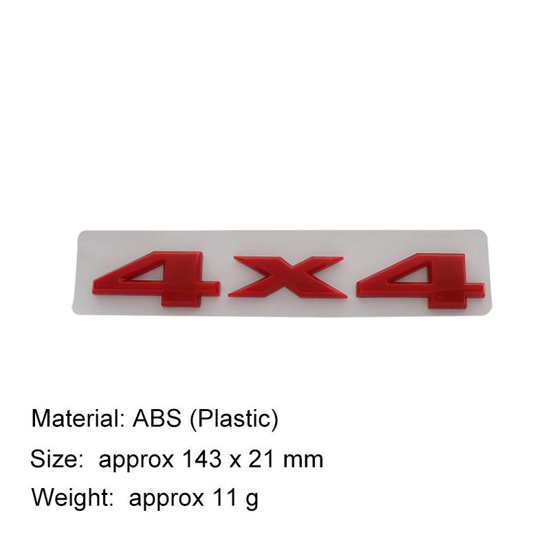 3D Premium ABS 4X4 Buchstabenaufkleber Für SUV Offroad Heckstoßstange Plakette Auto Heckklappe Emblem Zubehör Außendekoration