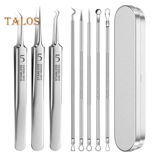 

Набор из 8 инструментов для удаления черных точек с ящиком для хранения, нержавеющая сталь, двойной наконечник, экстрактор для удаления комедонов, акне, носа, лица, косметический инструмент 1 Set