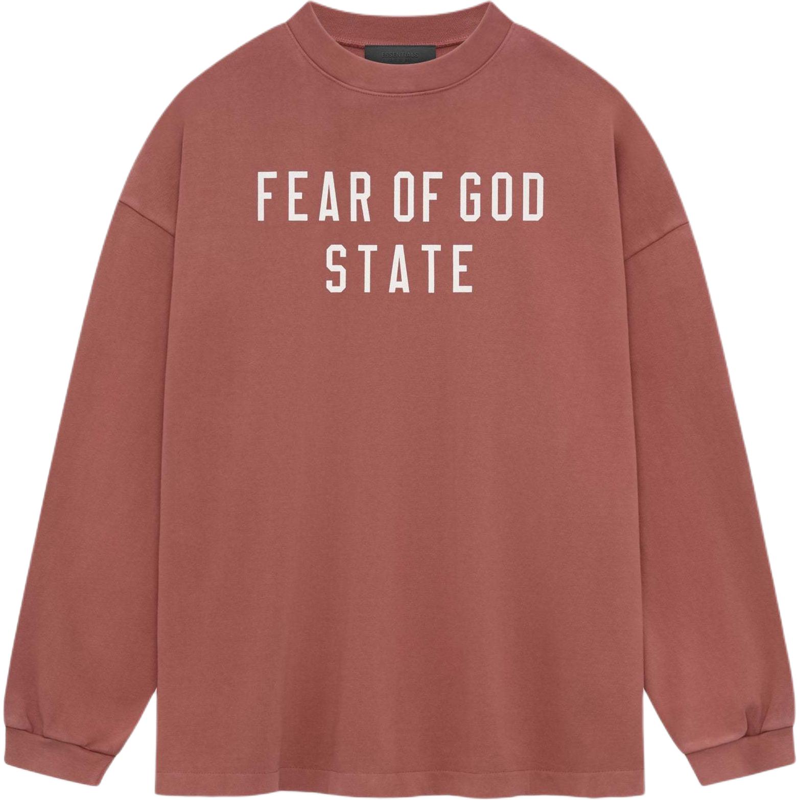 

Fear of God Футболка Essentials Heavy с длинным рукавом, малиновая, мужская, красная 125BT242016F M