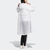 Adidas Neo Mid-Length Solid Color Sports Hooded Windbreaker Jacket Women Outerwear White HM7415
