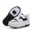 New Runaway Shoes Double Wheel Pulley Shoes Boys Children with Wheels Shoes Girls Skates Adult Deformation Shoes