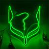 LED Golden Fox Mask Masquerade Party Halloween Birthday Christmas Dance Festival Cosplay Fox Mask LED Steampunk Style Kabuki Mas