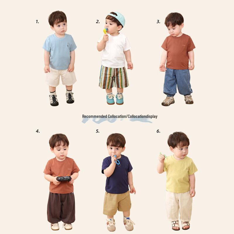 LUSON Baby & Toddler Solid Short Sleeve T-Shirt