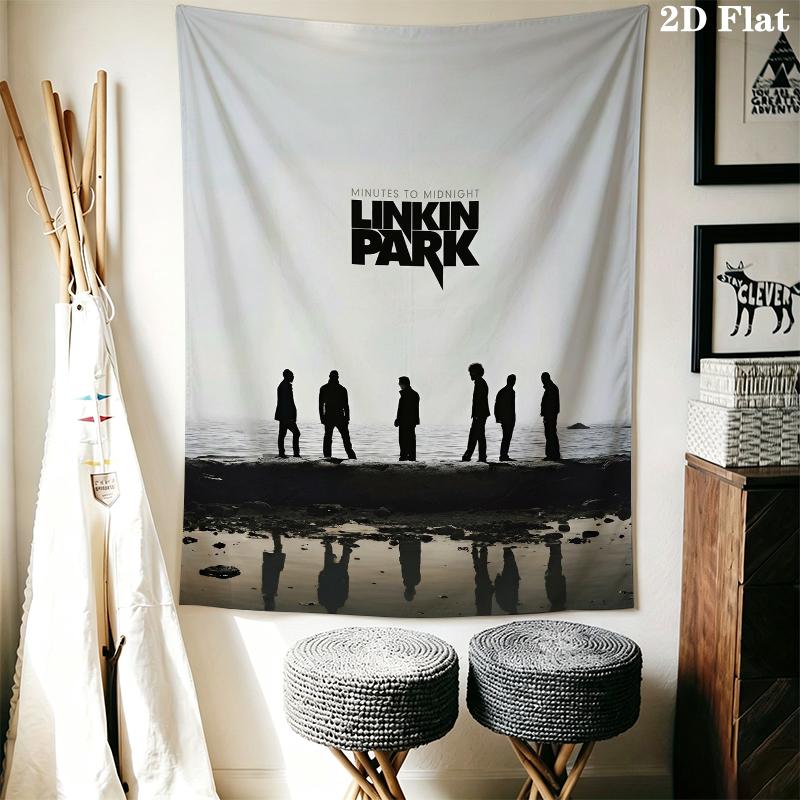 Linkin Park Wall Tapestry Aesthetic Wall Hanging Printed Fabric Blanket Decorative Tapestries for Bedroom Living Room Home Decor