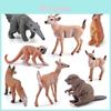 Pvc Forest Monkey Rabbit Fox Deer Figures Collection Realistic Static Models For Classroom And Display