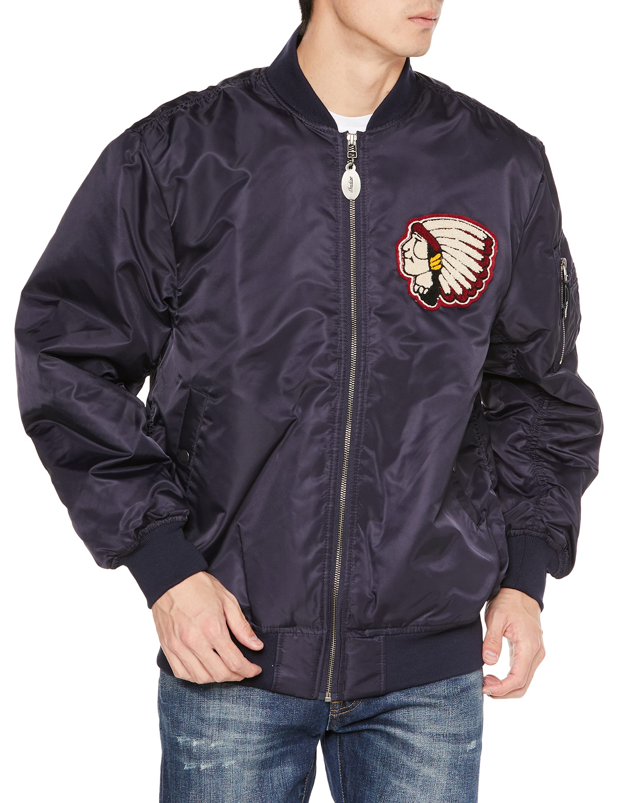 

Jacket Patch CHIEF BIG LOGO Navy S [Indian] MA-1 & IB-586 тёмно-синий