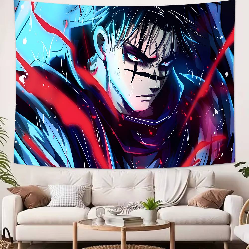 Cool Hot JJujutsuS KKaisen Tapestry Decoration Bedroom Dormitory Background Cloth Holiday Home Party Living Room Club Tapestry