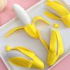 Simulation Peeled Banana Squeeze Toy Stretchy Slow Rebound Corn Fidget Toy Portable Simulated Fruit Vegetable Sensory Toy