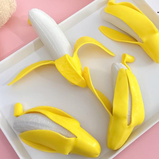 Simulation Peeled Banana Squeeze Toy Stretchy Slow Rebound Corn Fidget Toy Portable Simulated Fruit Vegetable Sensory Toy