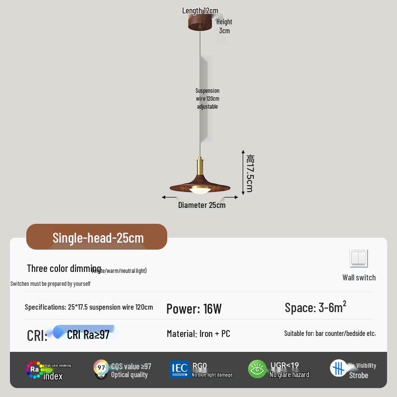 Retro Wabi-Sabi Japanese Log Style Chandelier for Dining Table or Bar