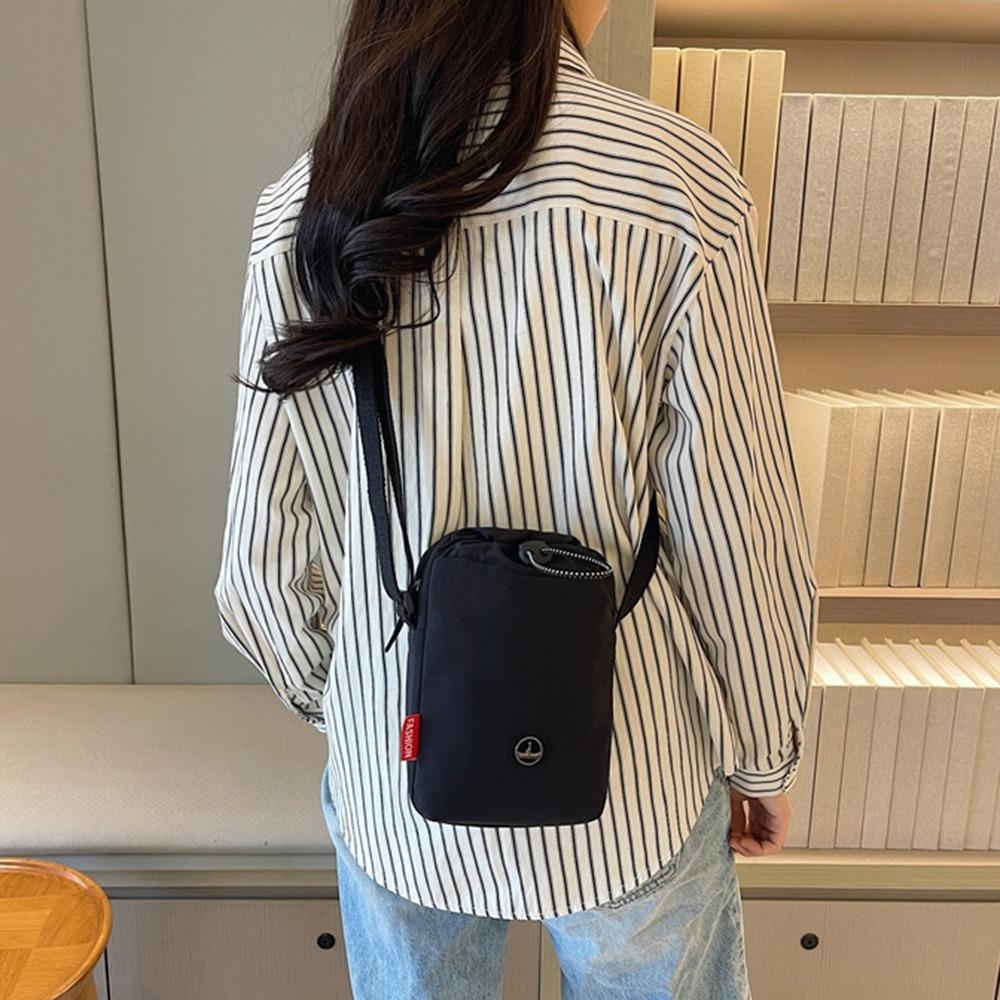 

Zipper Drawstring Small Square Bag Casual Single Shoulder Bag Crossbody Water Bottle Bag Daily фіолетовий
