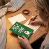 Organizador Creativo de Tarjetas de Regalo Libro de Navidad, Portatarjetas Festivo de 10 Páginas con Notas Decorativas para Escribir, Folleto de Papel Festivo para Intercambio de Navidad,
