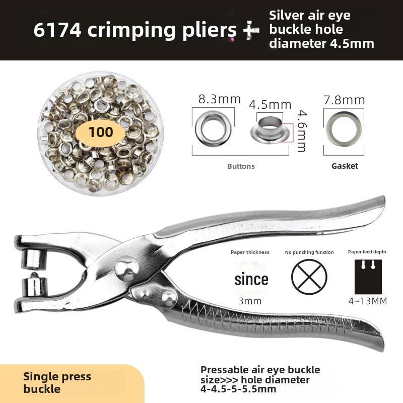Heavy-Duty Manual Eyelet Punching Tool for DIY Projects.