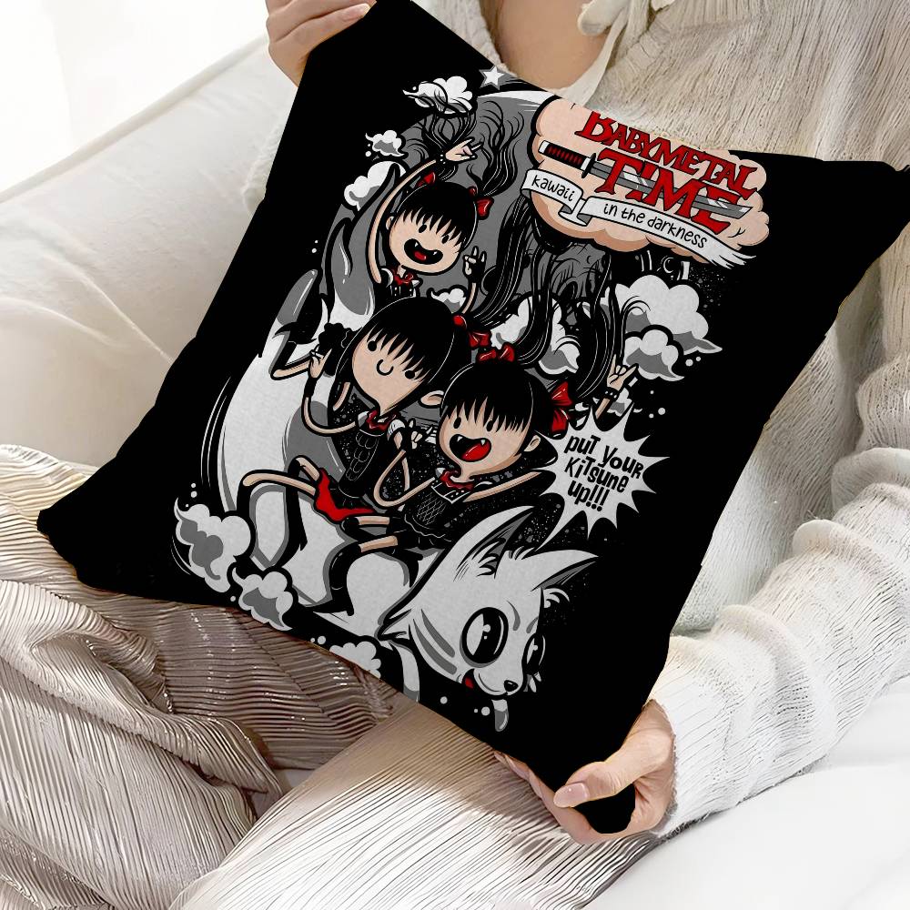 Japanese Band B-Babymetal Tinplate Cushion Cover Decorative Pillow Sofa Home Decor Case Pillow Cases