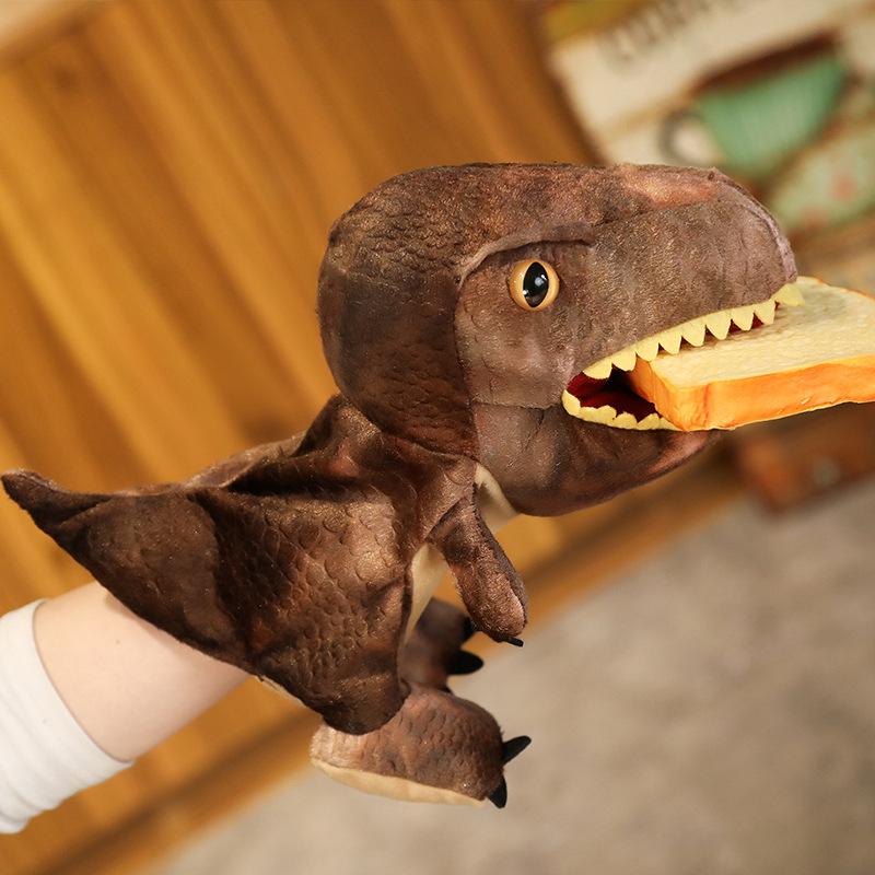 Interactive Cartoon Hand Puppets: Tiger, Penguin, Shark, Dinosaur - Parent-Child Activity Props with Movable Mouths for Kindergarten Fun