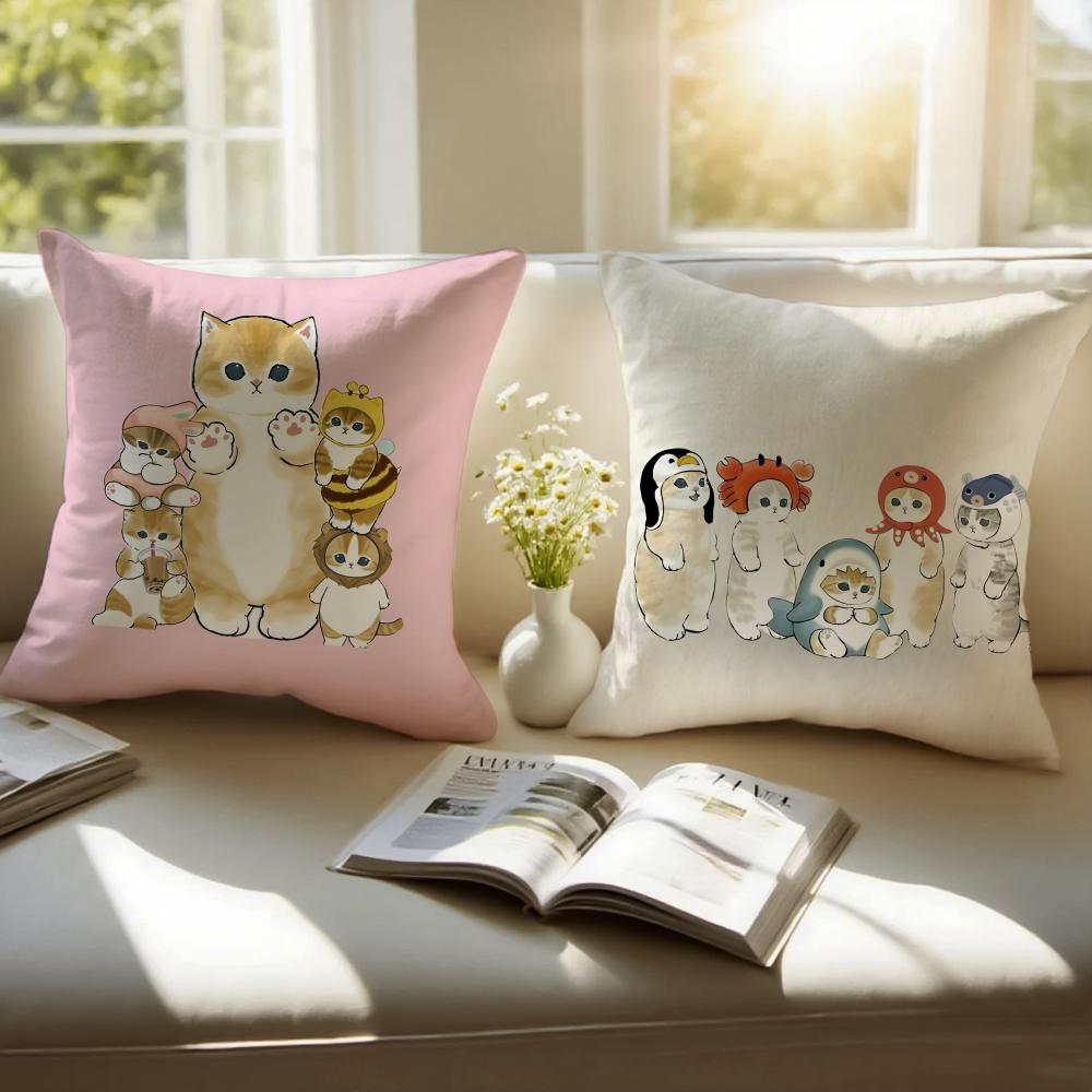 Cute Warm Lovely Mascot MMofusand Cushion Cover Pillowcase Antidustmite Invisible Zipper Short Plush Sofa Cushion