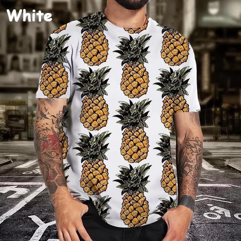 

Fruit Pineapple Graphic 3d Printed Men s T-shirts Summer Street Wear Fashion Short Sleeve Tops Casual Harajuku T-shirts 6XL