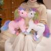 Niedliches buntes Einhorn Plüschtier Cartoon Stofftier Rosa Blau Plüschpuppe Heimdeko Geschenke für Mädchen