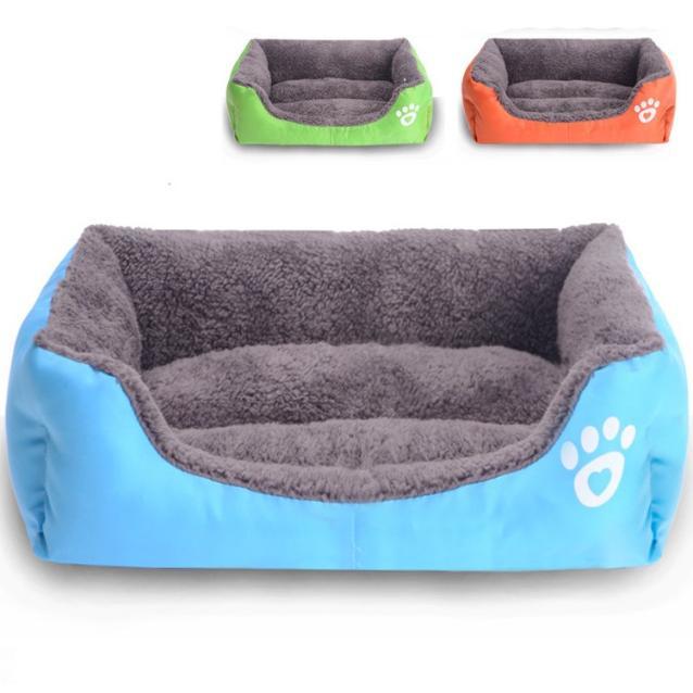 dog bed half covered