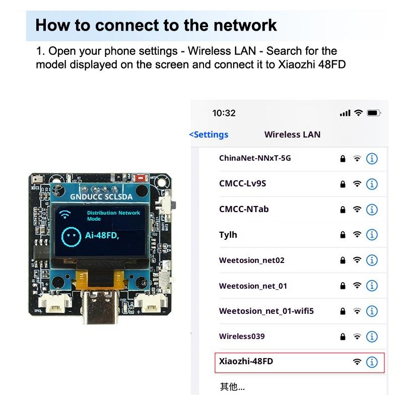 Sp32-C3 Development Board Ai Dialogue Voice Module Ai Voice Sensor Module With 0.96 Inch Screen For Deepseek/Xiaozhi