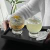 ZISIZ High-Footed Transparent Drum Glass Cup