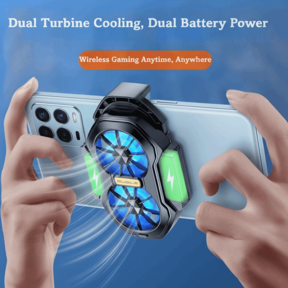 Rechargeable Mobile Phone Cooler 600mAh Dual Fan Cooler New Game Cooling Back Clip For Gaming