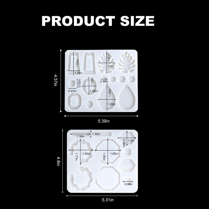 

DIY Tool Silicone Mold for Earrings Pendant - Handmade Jewelry Making Mould UV Epoxy Resin Compatible