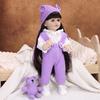 55 Cm Full Silicone Vinyl Reborn Baby Doll Lifelike Newborn Babies Dolls Toy For Kids Christmas Birthday Gifts