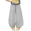 Girls' Summer Lace Patchwork Cargo Wide-Leg Pants