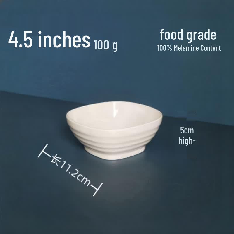 Zhi Shi White A5 Melamine Commercial Bowls (10-Pack)