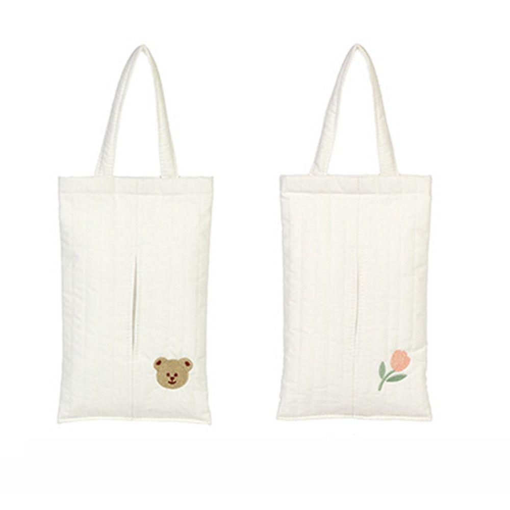 Kawaii Paper Storage Case Universal Hanging Napkin Holder Hanging Car Tissue Box  Home Decoration