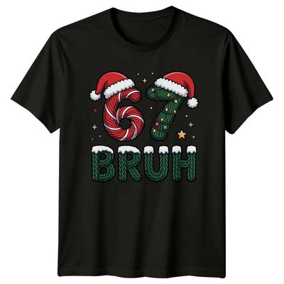 67 Six Seven 6 7 Meme Christmas Unisexs TShirt Funny Novelty Xmas Gift Tee Top