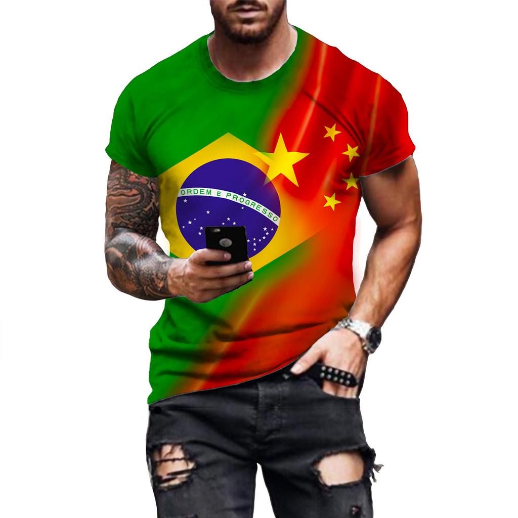 Lockerer Rundhals Kurzarm Modisches Herren Oberteil Lässiges Vielseitiges T-Shirt Bequeme T-Shirts Herren