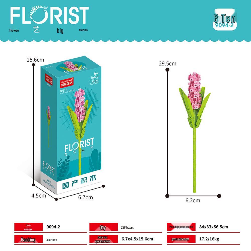 Desktop Flower Building Blocks: Educational Toy for Kids - Creative Gift for Girls