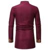 Men's Shirt - Autumn/Winter Casual Stand Collar, Hot Stamping, Medium Long Style (CG9)