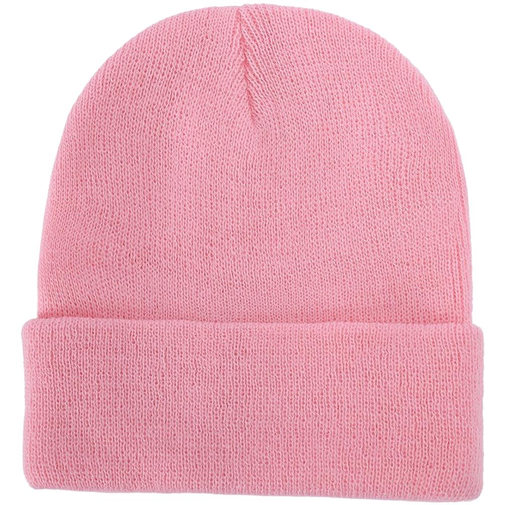 Breathable Fabric Fluorescent Colors Knitted Beanie Winter Dome Hat