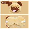 Cute Cartoon Ushaped Pillow With Water Crystal Fabric For Home And Travel