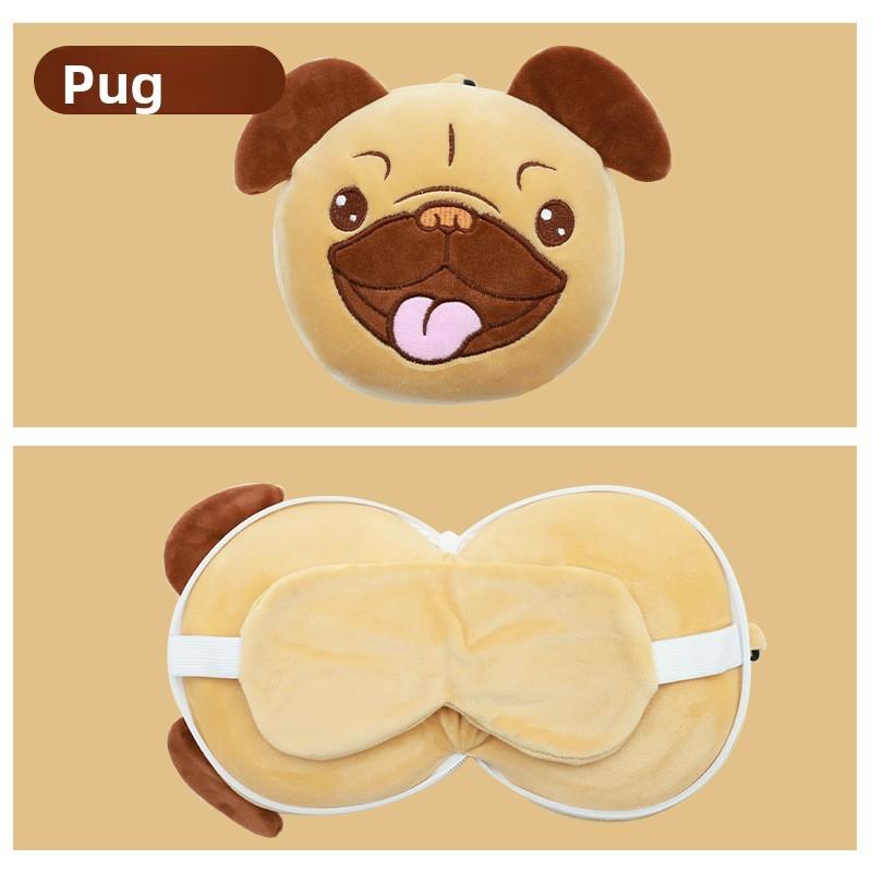 Cute Cartoon Ushaped Pillow With Water Crystal Fabric For Home And Travel