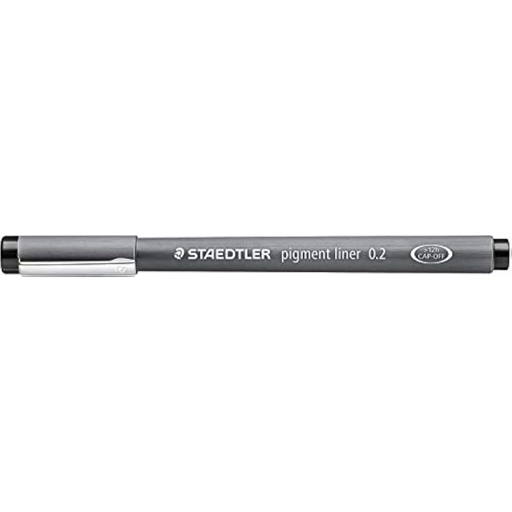 Staedtler Pigment Liner 0.2mm Black 308-02-9 [x5]