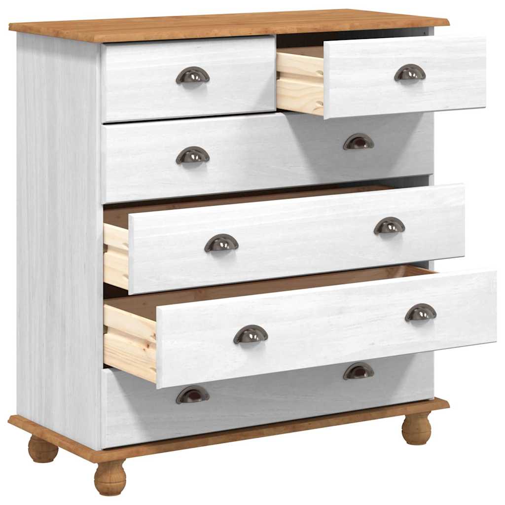 ASKIM Weißer Schubladenschrank 91 x 40 x 95,5 cm