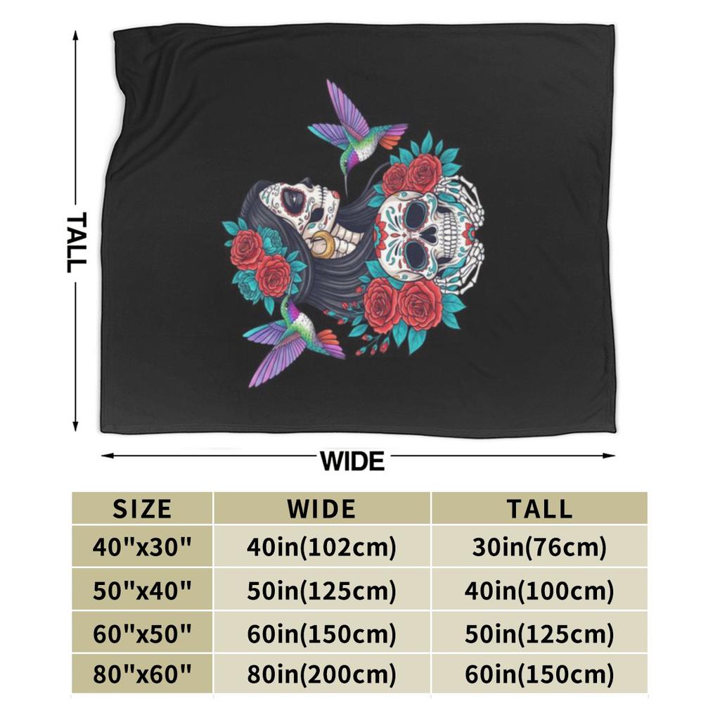 Skull Woman La Calavera Catrina Personalized Soft Gift An UltraSoft Micro Fleece Blanket