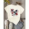 Butterfly Print T-Shirt, Short Sleeve Crew Neck Casual Top For Summer & Spring, Wounisex's Clothing