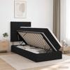Storage Bed with Mattress Black 90 X 190 Cm Fabric