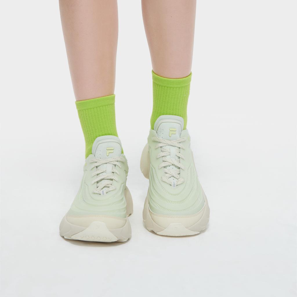 FILA Fusion Ray 4 Fashion Casual Low-Top Lifestyle Shoes Women sneaker White Green T12W421107FWW