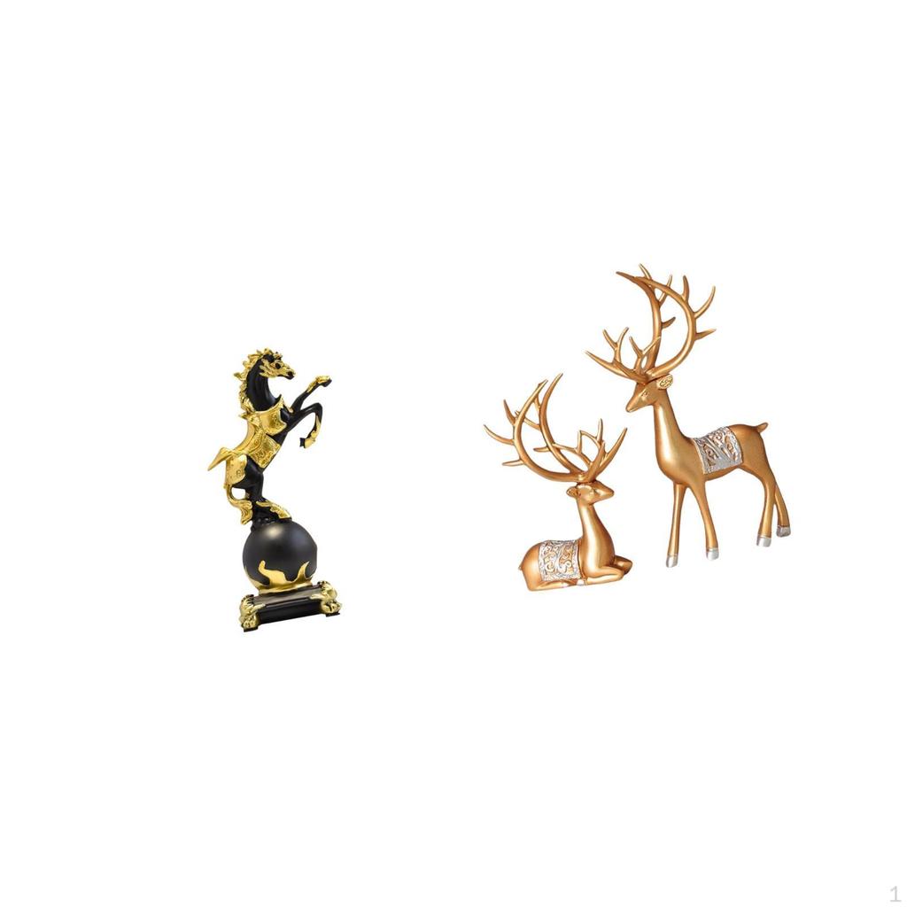 European Reindeer Statues Horse Figurine Modern Statue Collection Animal Sculpture for Bedroom